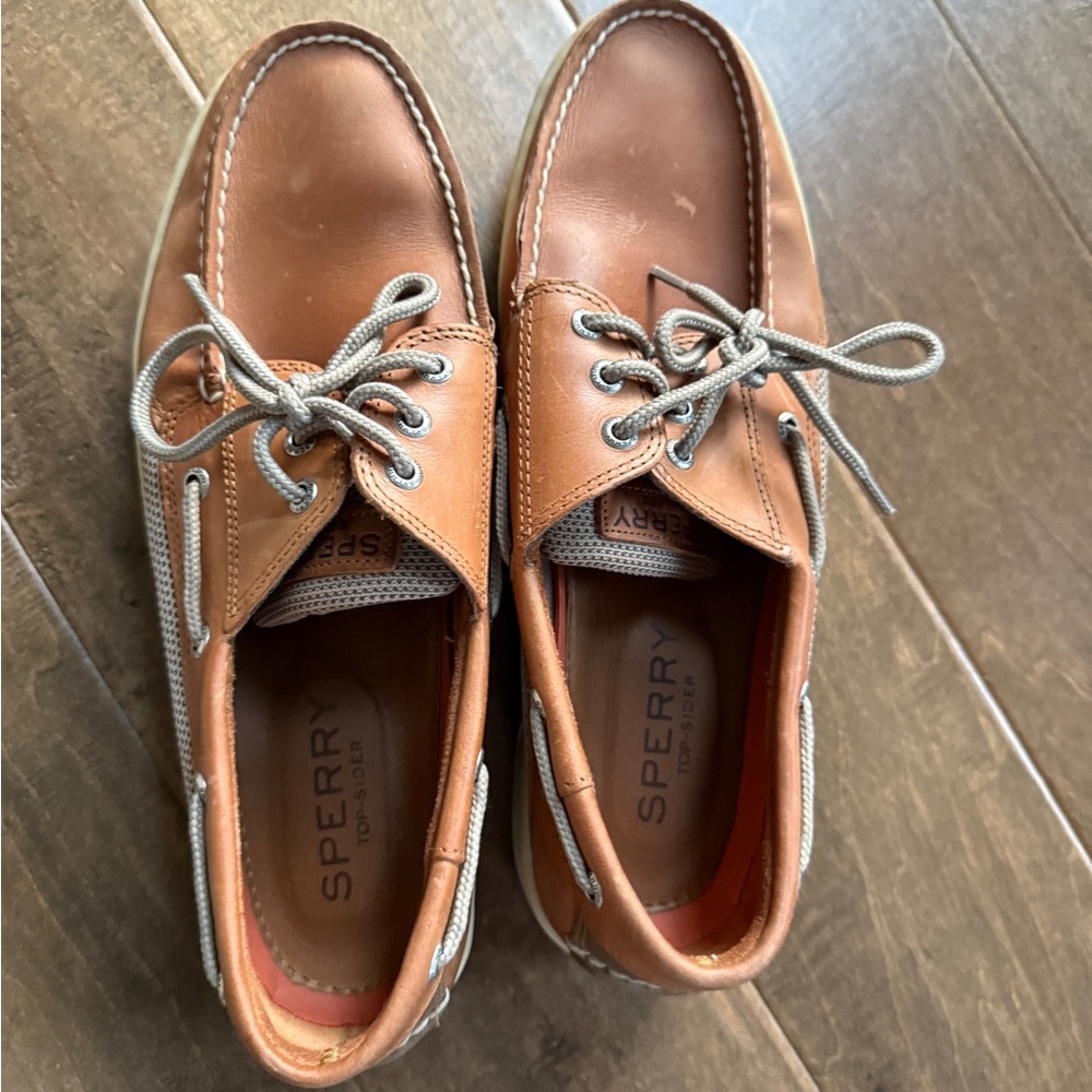 Worn once! Sperry Men's Brown Boat Shoes Sz 11